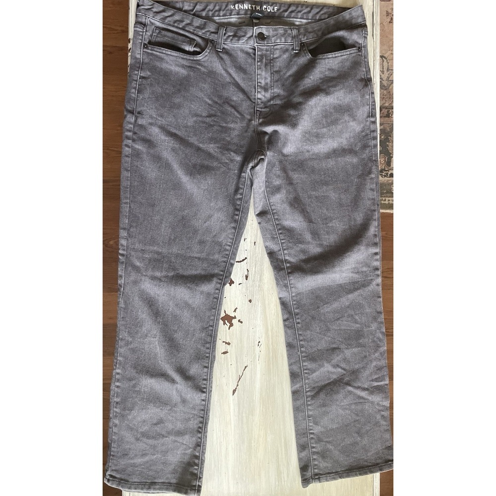 Kenneth Cole NY‎ Men's Grey Jeans 38x30 Straight Leg EUC